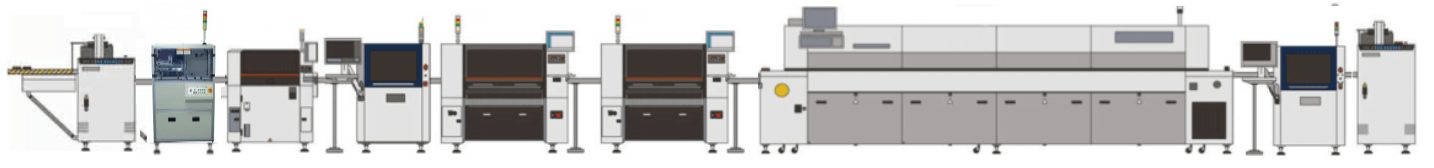 Layout drawing of SMT line 1